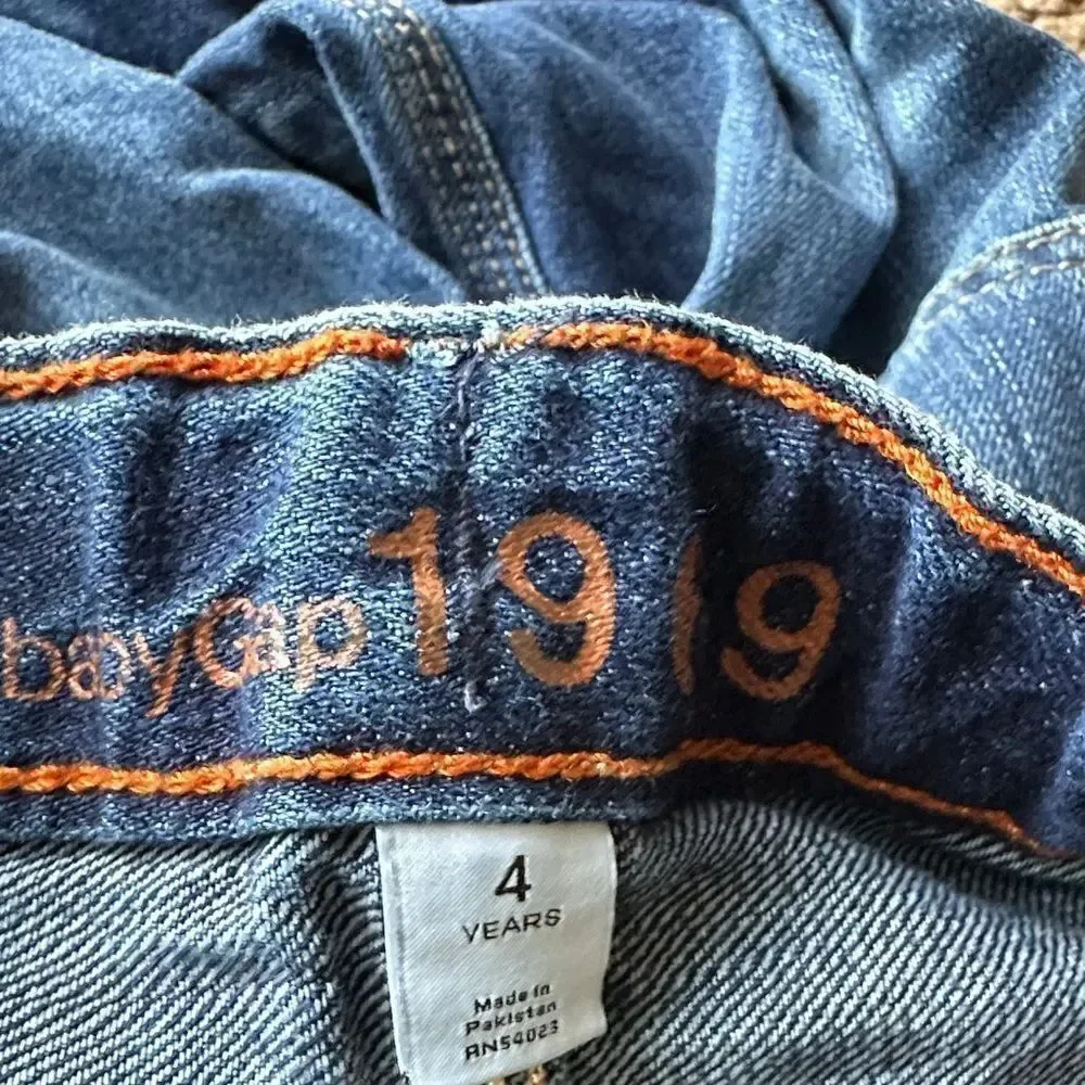 Baby GAP Kids Set of Three Blue Denim Adjustable Waist Jeans Size 4/4T